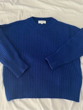 La Ligne Cashmere Crewneck Sweater in Cobalt Blue